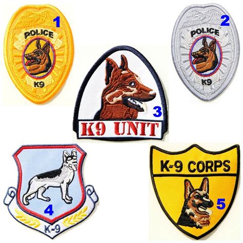 Police K9 Dog Collection Embroidered Applique Patch Etsy