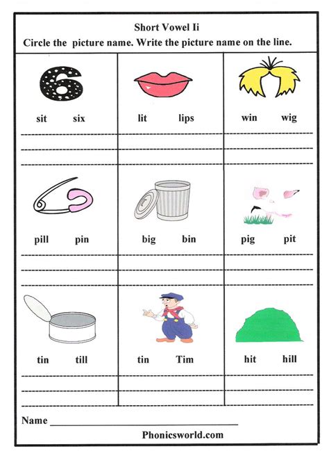 Is it long or short? Short /i/ sound worksheet | Reading and Writing ...