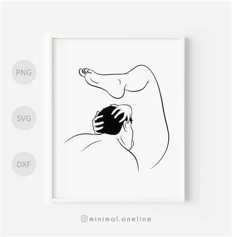 Erotic Line Art Print Oral Sex Scene Svg Minimal Erotic Etsy
