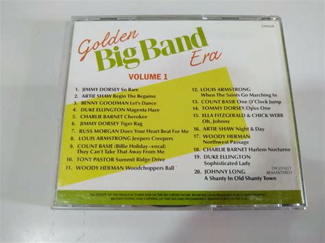Golden Big Band Era Volume 1 Jimmy Dorsey Artie Shaw Louis Armstrong Cd