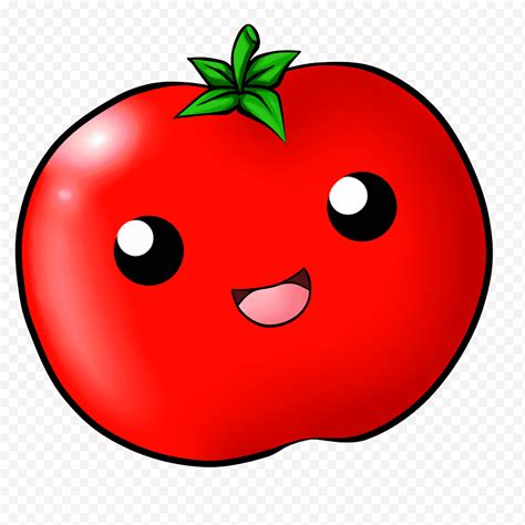 Kawaii Tomate Tomate Rojo Ilustración Png Klipartz