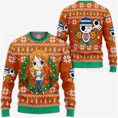 Nami Ugly Christmas Sweater Anime Xmas One Piece Gg0711 One Piece Store