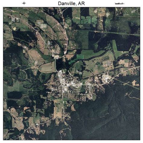 Aerial Photography Map Of Danville Ar Arkansas