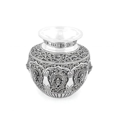 925 Oxidised Silver Ashtalakshmi Chombu For Pooja Silver Palace