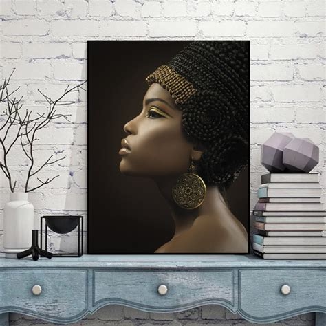 Queen Poster Black Women Paintings African Woman Poster Canvas Wall Art