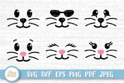 Free Bunny Face SVG PNG DXF EPS Cut File
