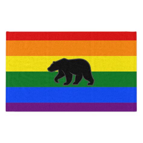 rainbow pride bear flag gay bears lgbtq lgbt chubs rally etsy