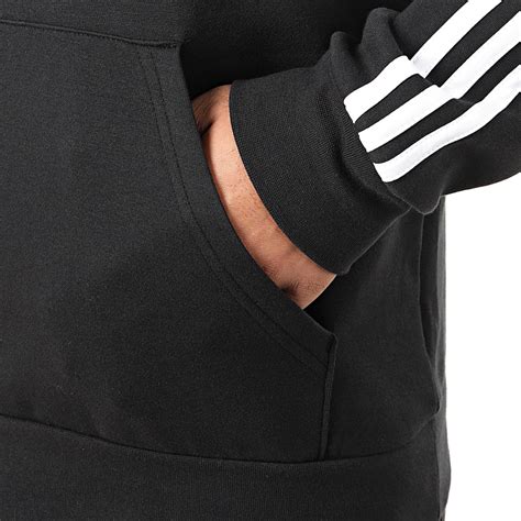 Adidas Sweat Capuche A Bandes Essential 3 Stripes DQ3096 Noir