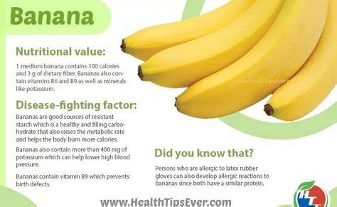 Pin by Izumi X on infographic | Banana nutritional value, 100 calories ...