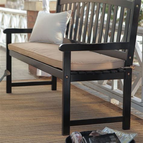 Outdoor garden benches provide you and your loved ones with a comfortable place to sit and enjoy the garden or park around you. Outdoor 5 ft Black Wood Bench Slat Curved Back ...