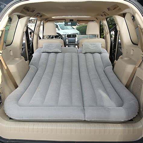 That means you might want to put on a sheet set, grab a comforter and put out a few pillows. Car SUV Air Mattress Camping Bed with Pillow, Inflatable ...