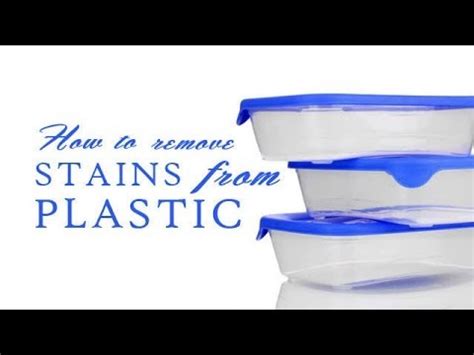 Use lemon as an alternative solution to remove stains. How to remove stains from Plastic - YouTube