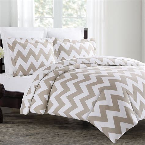 Modern Zig Zag Pattern 100 Cotton Bedding Duvet Cover Set On Sale