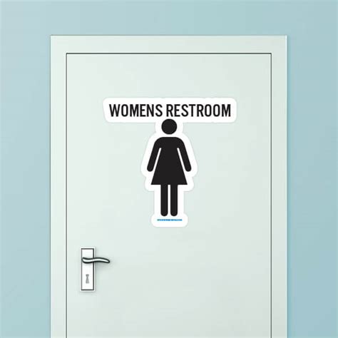 Womens Bathroom Sign Bathroom Door Decals