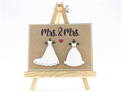 Lesbian Wedding Card Same Sex Wedding Card Pride Card Mrs Etsy