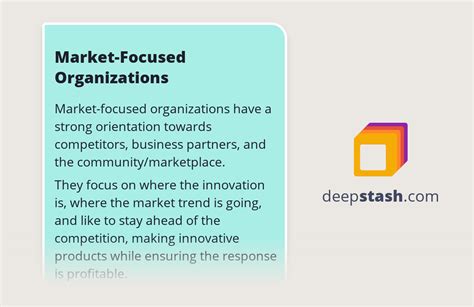 Market Focused Organizations Deepstash