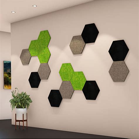China Polyester Fiber Acoustic Panel With Hexagon Designs China
