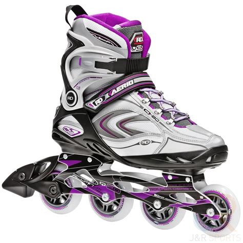 Roller Derby Aerio Q 80 Inline Skates Silver Purple Uk