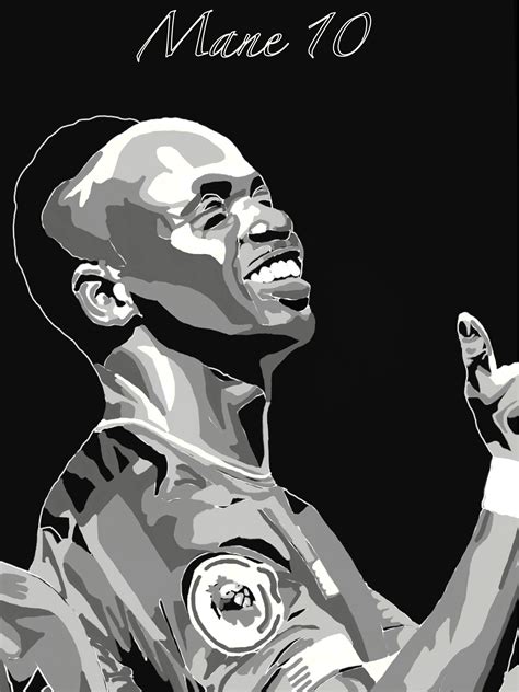 Sadio Mane original portrait art print mane portrait | Etsy