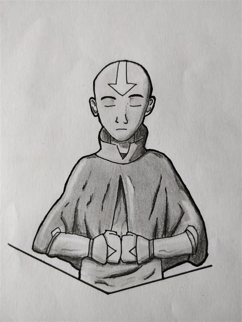 A Drawing Of Avatar Aang R Drawing