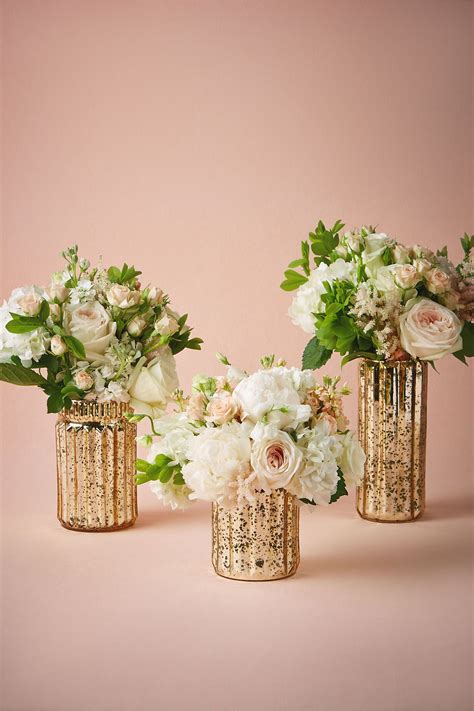 Fluted Mercury Vases | Wedding centerpieces, Mercury glass centerpiece