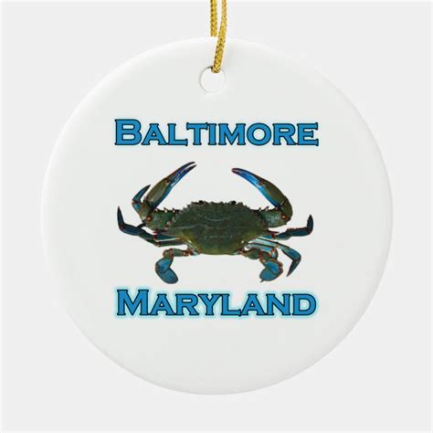 Baltimore Maryland Blue Crab Logo Ceramic Ornament Zazzle