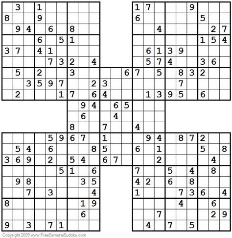 Samurai Sudoku Rules