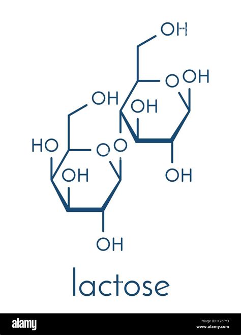 Lactose Milk Sugar Molecule Skeletal Formula Stock Vector Image Art