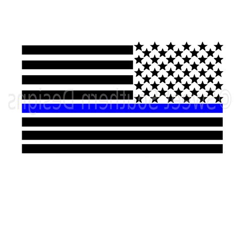 Thin Blue Line Flag Vector At Getdrawings Free Download