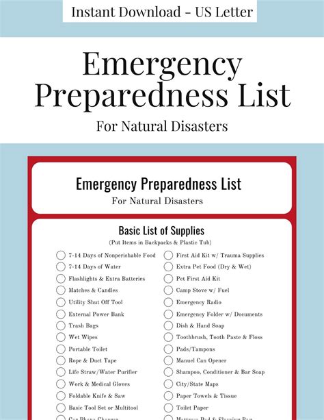 Free Printable Hurricane Preparedness Checklist Tips To Prepare Artofit