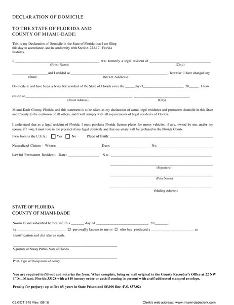 Form Clkct578 Fill Out Sign Online And Download Fillable Pdf Miami