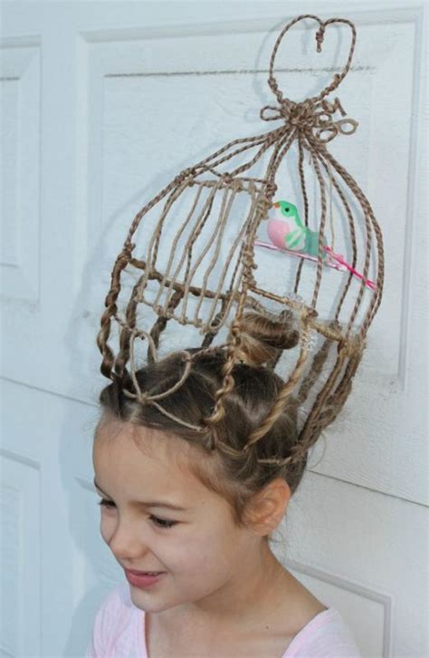 Not every crazy hair day style requires long hair. Crazy Hair day! - A girl and a glue gun