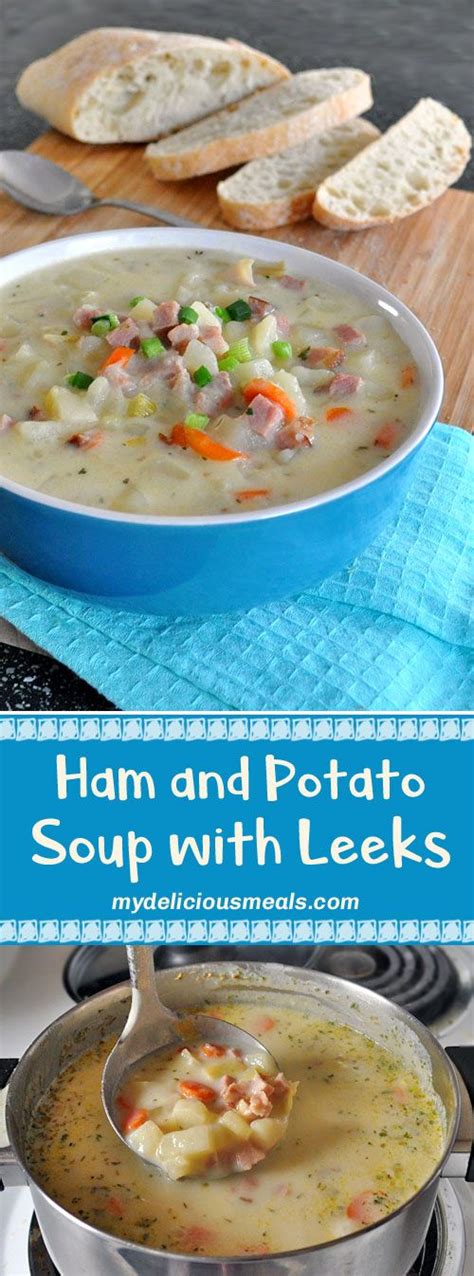 In a heavy bottomed soup pot melt the butter. Ham and Potato Soup with Leeks | Recipe | Ham and potato ...