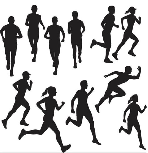 runners silhouettes vector free download