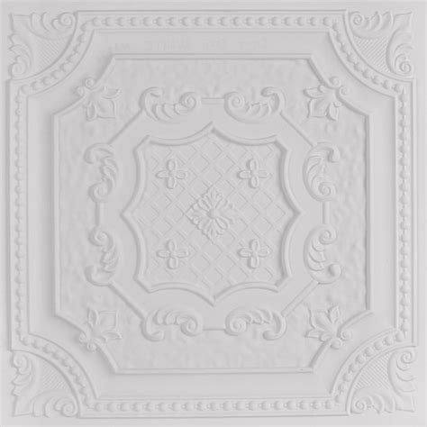 Elizabethan Shield Faux Tin Ceiling Tile 24 In X 24 In Dct 04
