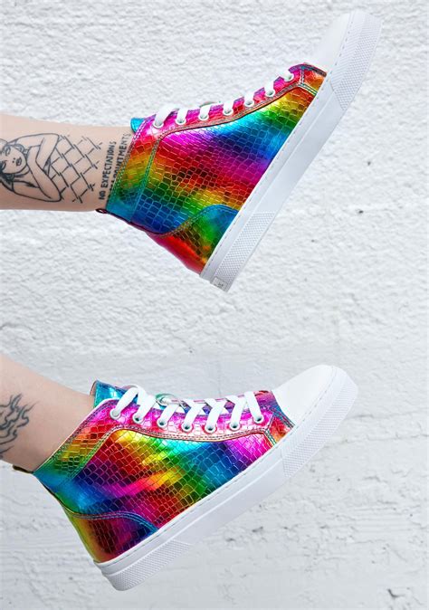 Rainbow Lover High Top Sneakers | Sneakers, Rainbow sneakers, High top sneakers