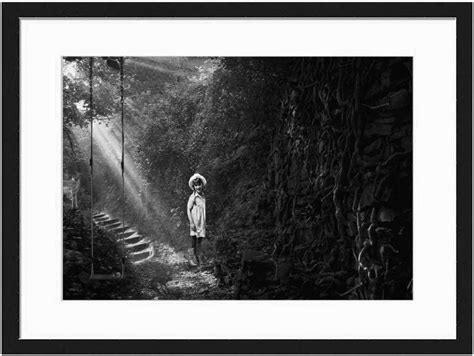 my own secret garden art print wall solid wood framed picture black and white 20x14