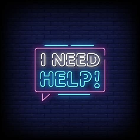 I Need Help Neon Signs Style Text Vector 2267046 Vector Art At Vecteezy