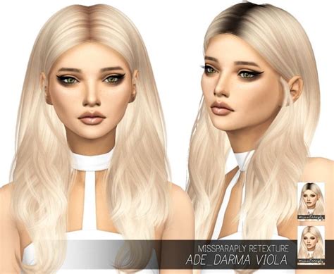 Adedarma Viola Solids And Dark Roots At Miss Paraply Sims 4 Updates