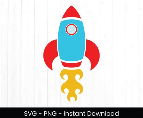 Rocket Svg For Commercial Use Spaceship Clipart Layered Cut File
