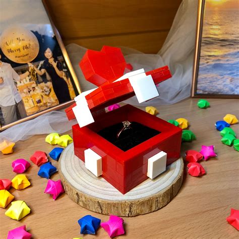 Lego Inspired Ring Holder Ring Box Unique Proposal Ring Box Etsy
