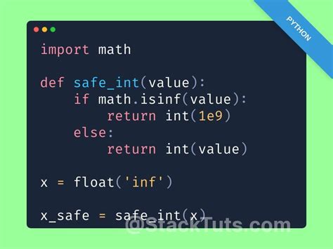 How To Fix This Python Error Overflowerror Cannot Convert Float Infinity To Integer StackTuts