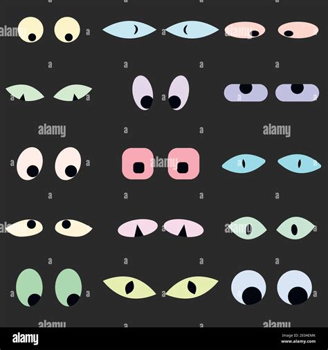 Set Of Cartoon Eyes Hi Res Stock Photography And Images Alamy