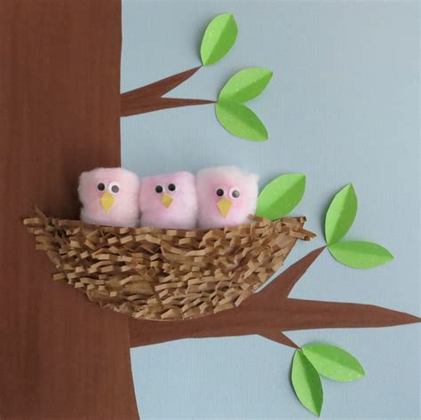Paper Plate Spring Birds Nest Craft Kit Makes 12 Oriental Trading
