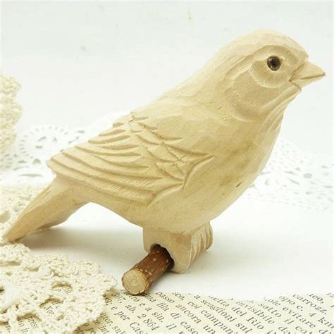 Hand Carved Wooden Bird 3 12 X 3 12 X 2 By Bisbeebliss On Etsy 675