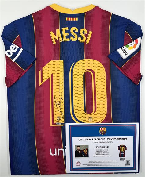 Lionel Messi Fc Barcelona Authentic Nike Vaporknit Signed Jersey With Black Signature B536234