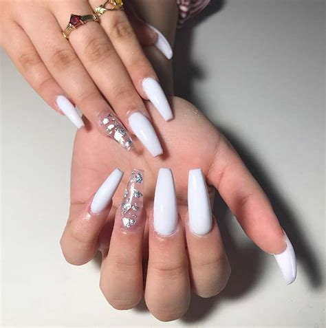Long White Acrylic Nails Prince Toi D Abord Long Acrylic Nails Coffin