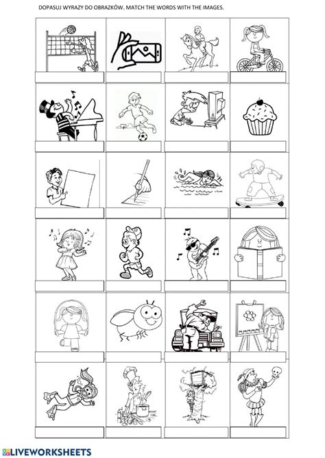 Things I can do, sports, actions - English Class A1 unit 5 worksheet