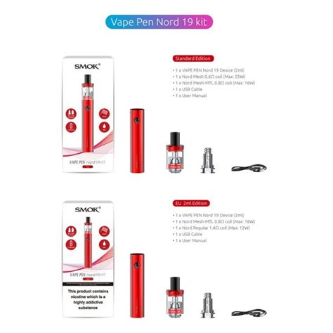 Ivape Ecigs Smok Vape Pen Nord 19 Kit