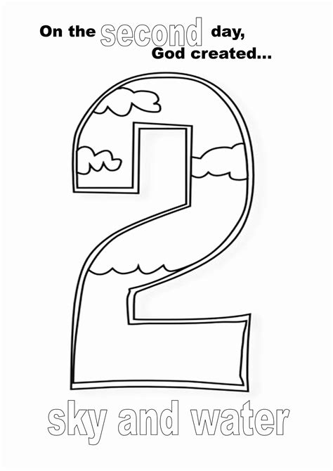 Creation Numbers Coloring Pages Coloring Pages
